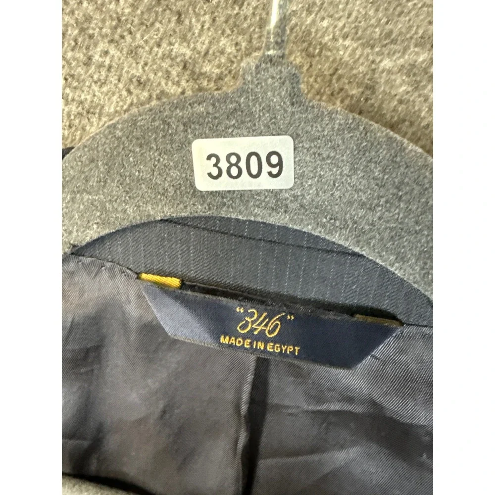 Brooks Brothers 346 Dark Gray Pinstripe Wool Blend Blazer Sport Coat Mens 46L‎